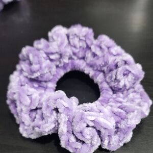 Purple Pansy Scrunchie